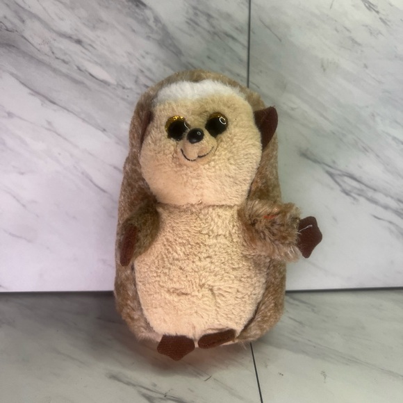 TY Beanie Boos Velvet IDA the Hedgehog 6" With Glitter Eyes Stuffed Plush Toy - Picture 2 of 6